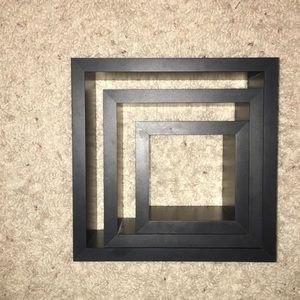 Set of Three- black shadow boxes